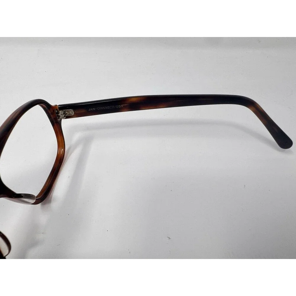 Vintage JAN Charger USA Eyeglass Frames Only 48-17-145 Brown Tortoise NOS